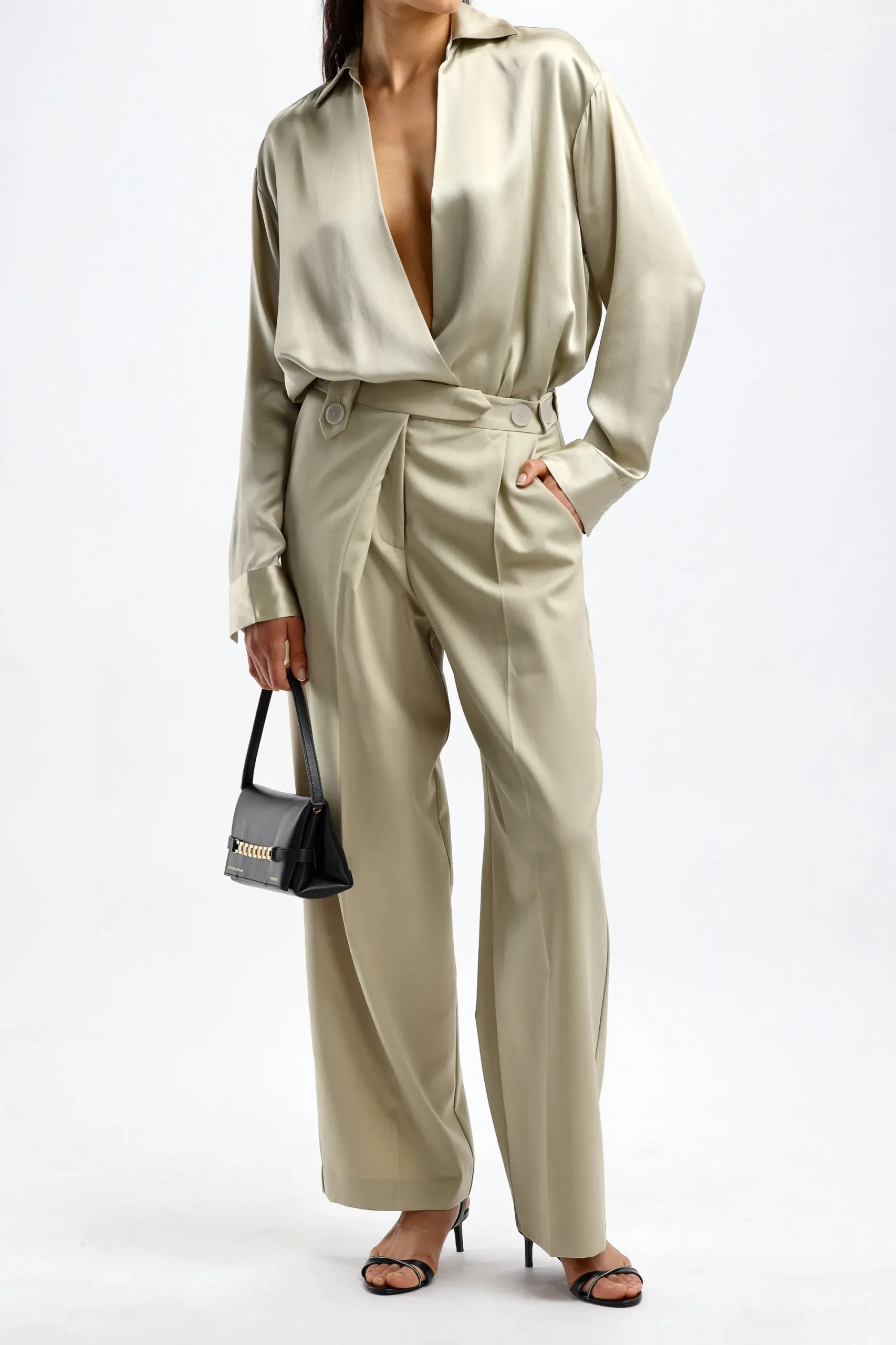 Femme Christopher Esber Pantalon Bermuda En Putty