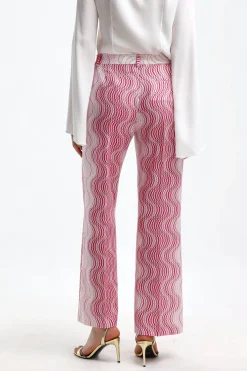 Femme Missoni Pantalon Bootcut Blanc/Rose
