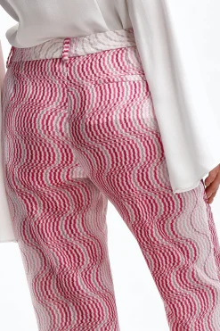 Femme Missoni Pantalon Bootcut Blanc/Rose