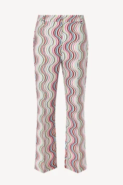 Femme Missoni Pantalon Bootcut Bleu/Rose