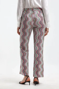 Femme Missoni Pantalon Bootcut Bleu/Rose