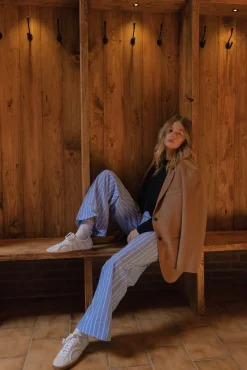 Femme H2O Fagerholt Pantalon Box A Rayures Bleues