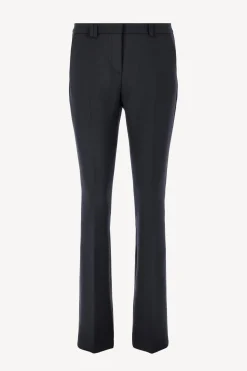 Femme Seductive Pantalon Caro Doppio En Marine