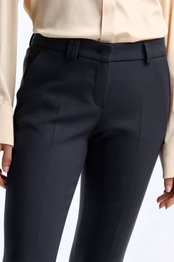 Femme Seductive Pantalon Caro Doppio En Marine