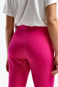 Femme Seductive Pantalon Caro Doppio En Rose Oeillet
