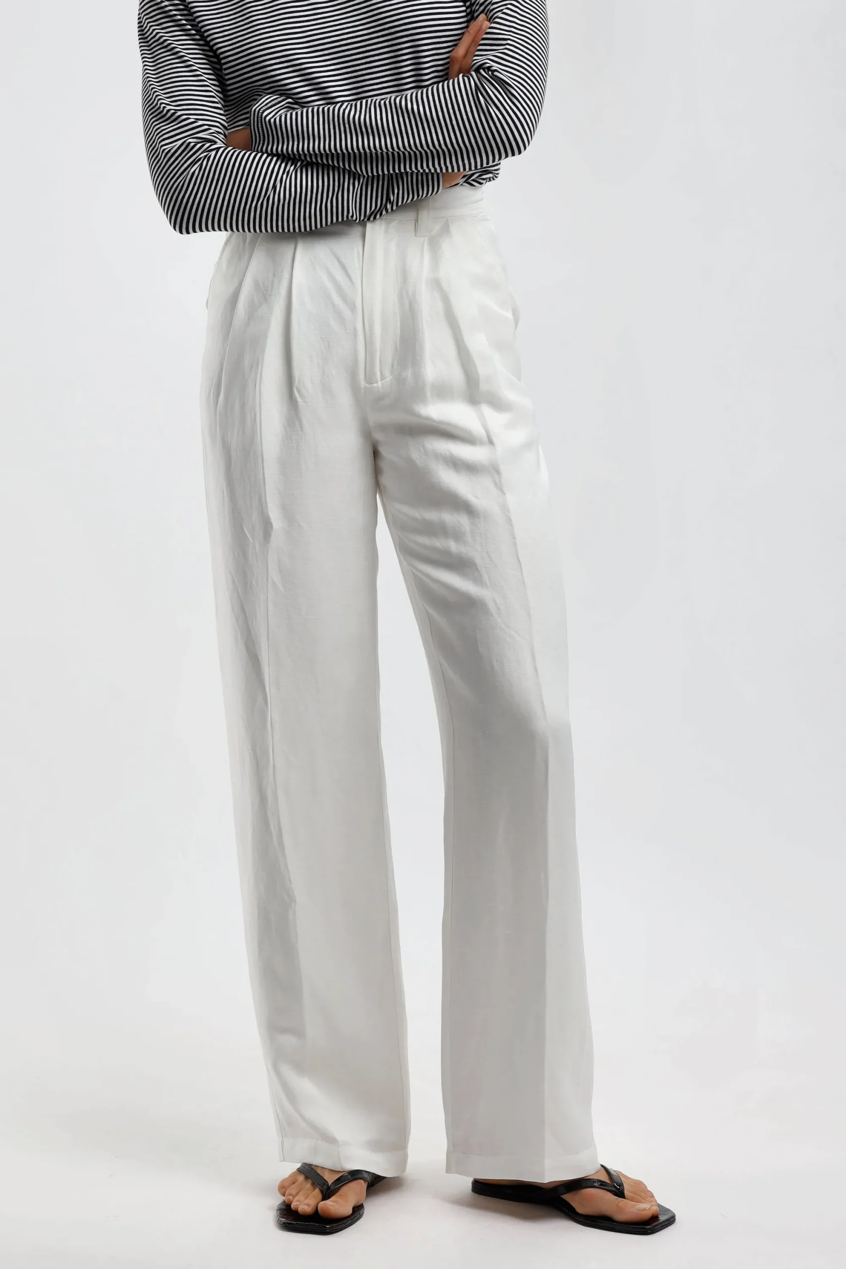 Femme Anine Bing Pantalon Carrie En Blanc