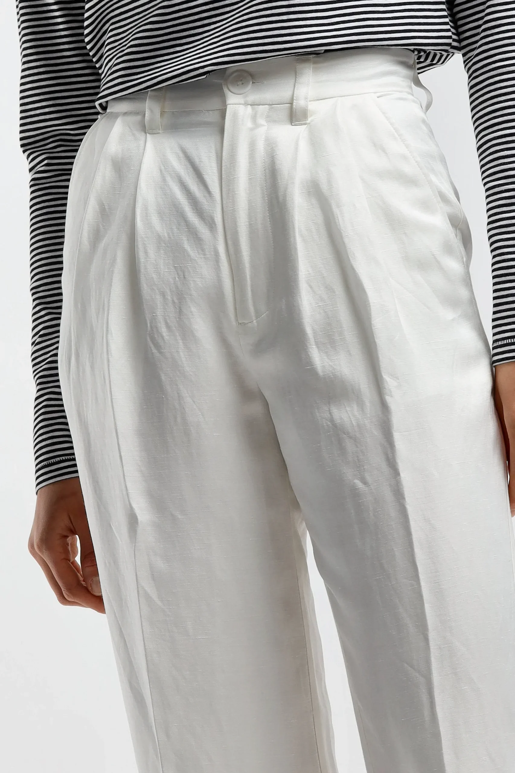 Femme Anine Bing Pantalon Carrie En Blanc