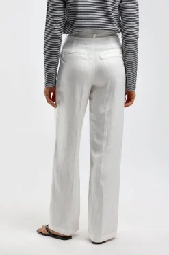 Femme Anine Bing Pantalon Carrie En Blanc