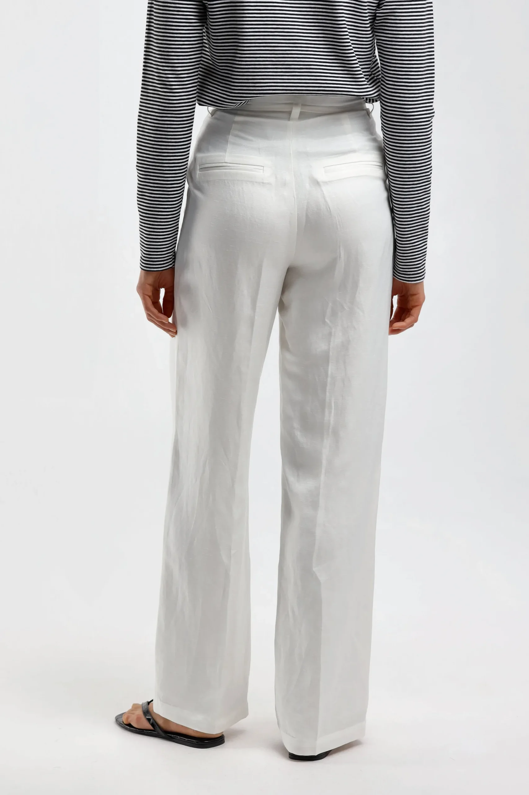 Femme Anine Bing Pantalon Carrie En Blanc