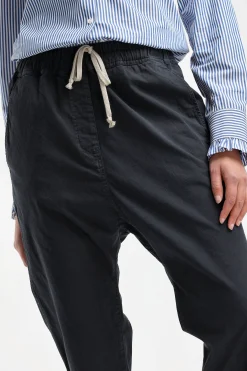 Femme Nili Lotan Pantalon Casablanca Drawstring En Marine Fonce