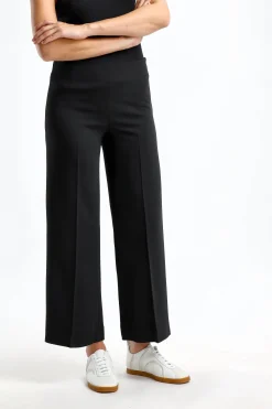 Femme Toteme Pantalon Clean Wide En Noir