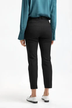 Femme Joseph Pantalon Coleman Gabardine Stretch En Noir