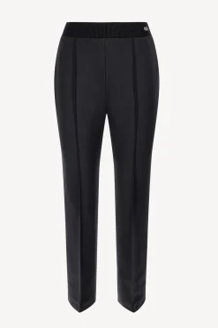 Femme Agnona Pantalon Comfort Jersey Noir