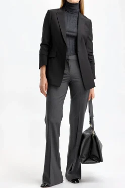 Femme Theory Pantalon Demitria Mid En Charcoal