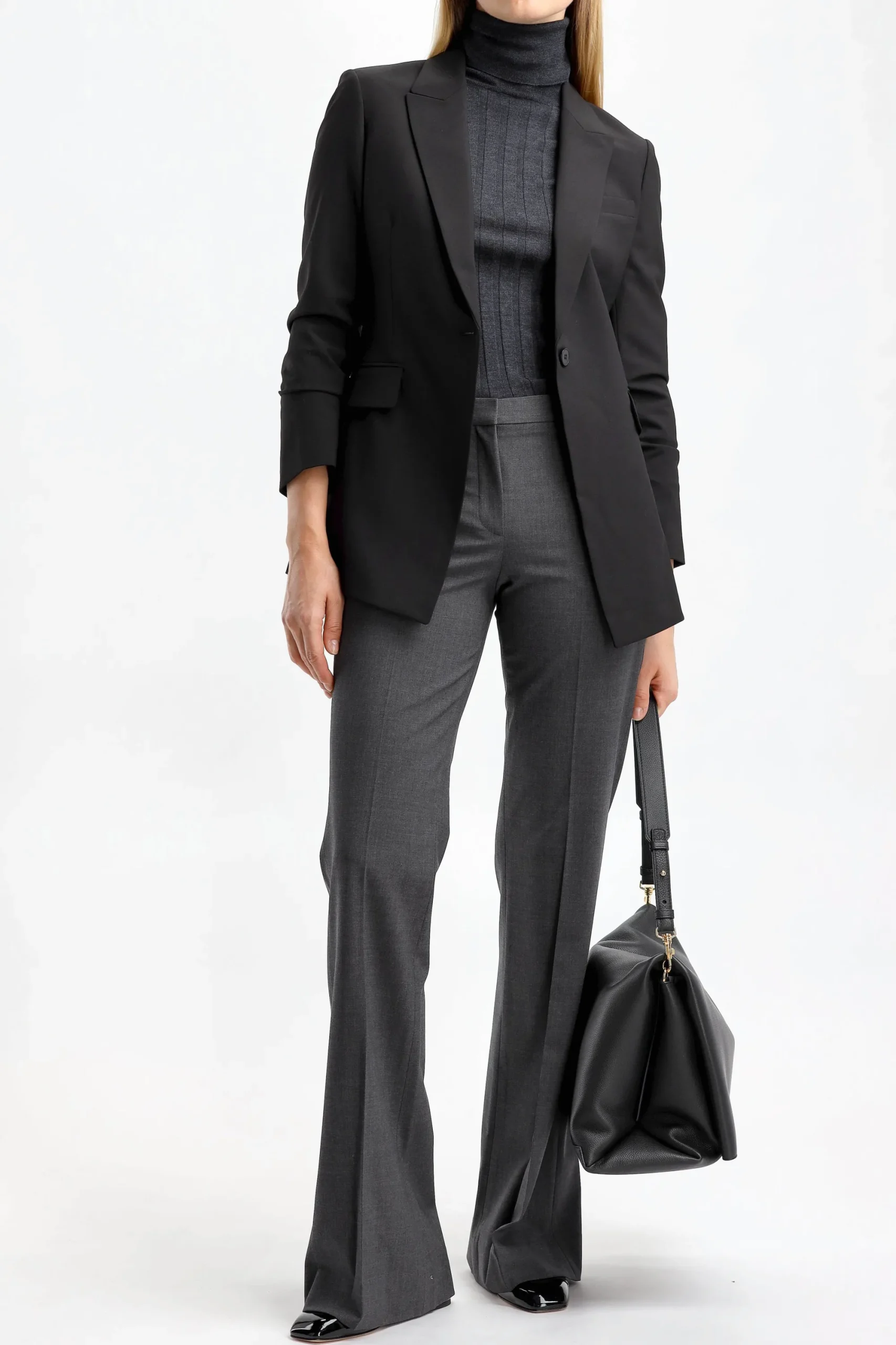 Femme Theory Pantalon Demitria Mid En Charcoal