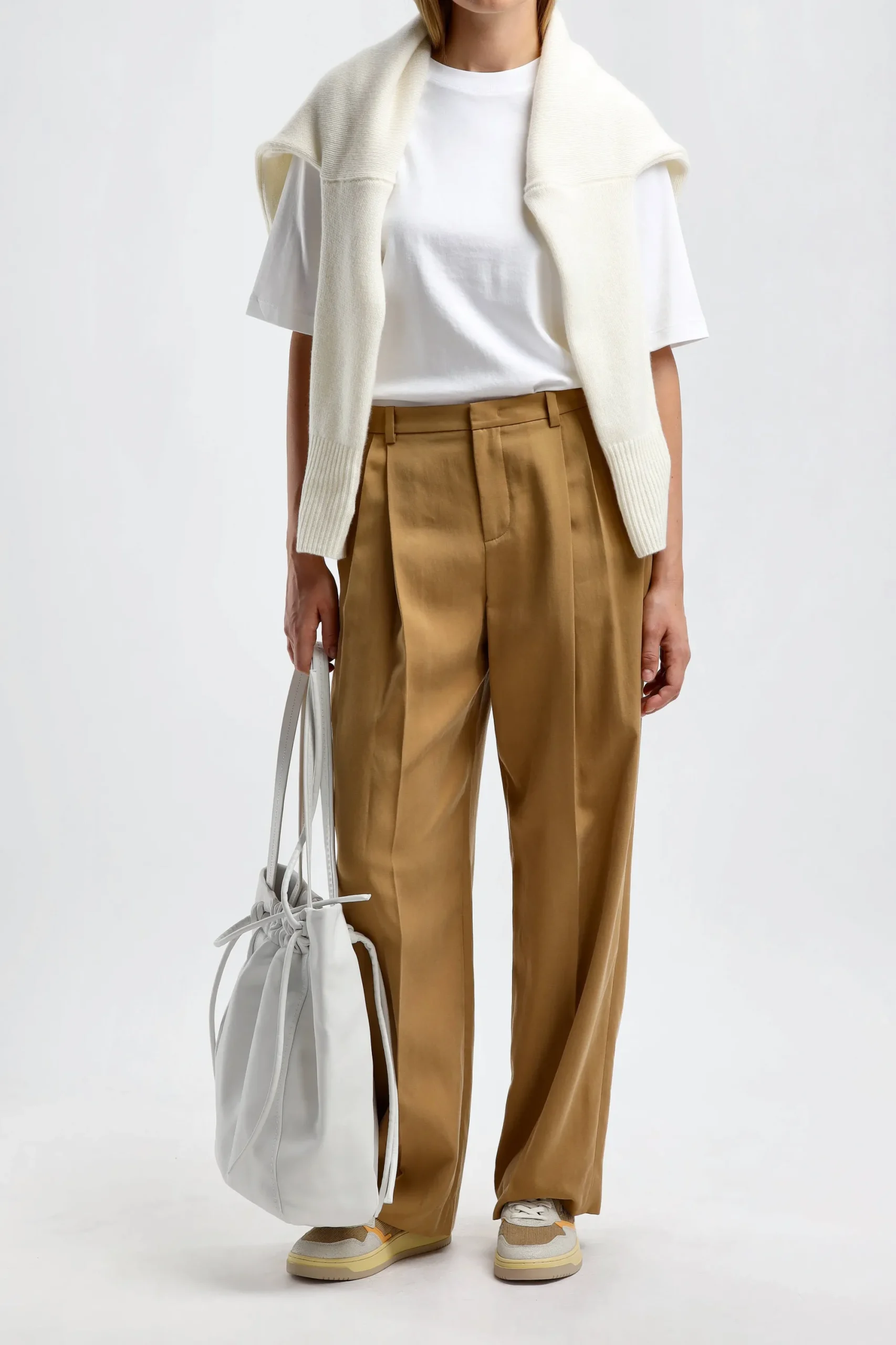 Femme Vince Pantalon Drop Waist En Ambre