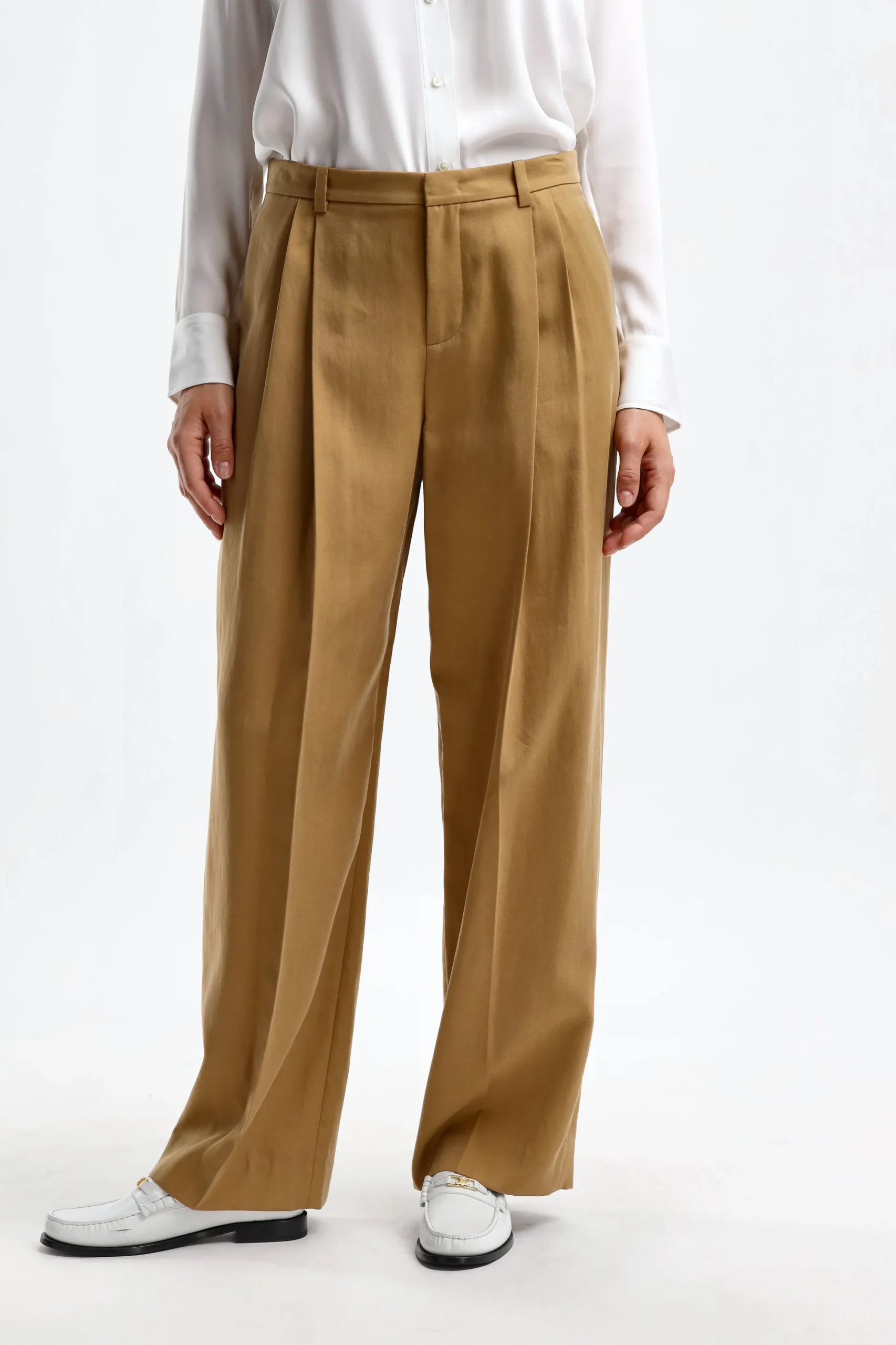 Femme Vince Pantalon Drop Waist En Ambre