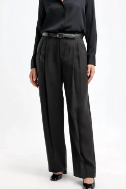 Femme Vince Pantalon Drop Waist Noir