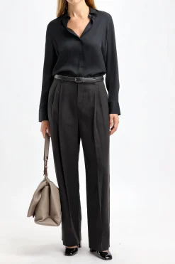 Femme Vince Pantalon Drop Waist Noir