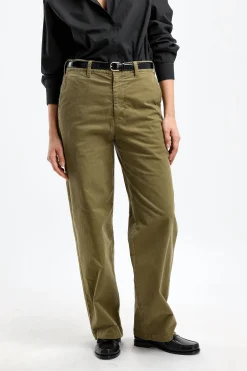 Femme Nili Lotan Pantalon Eliot Boy En Olive