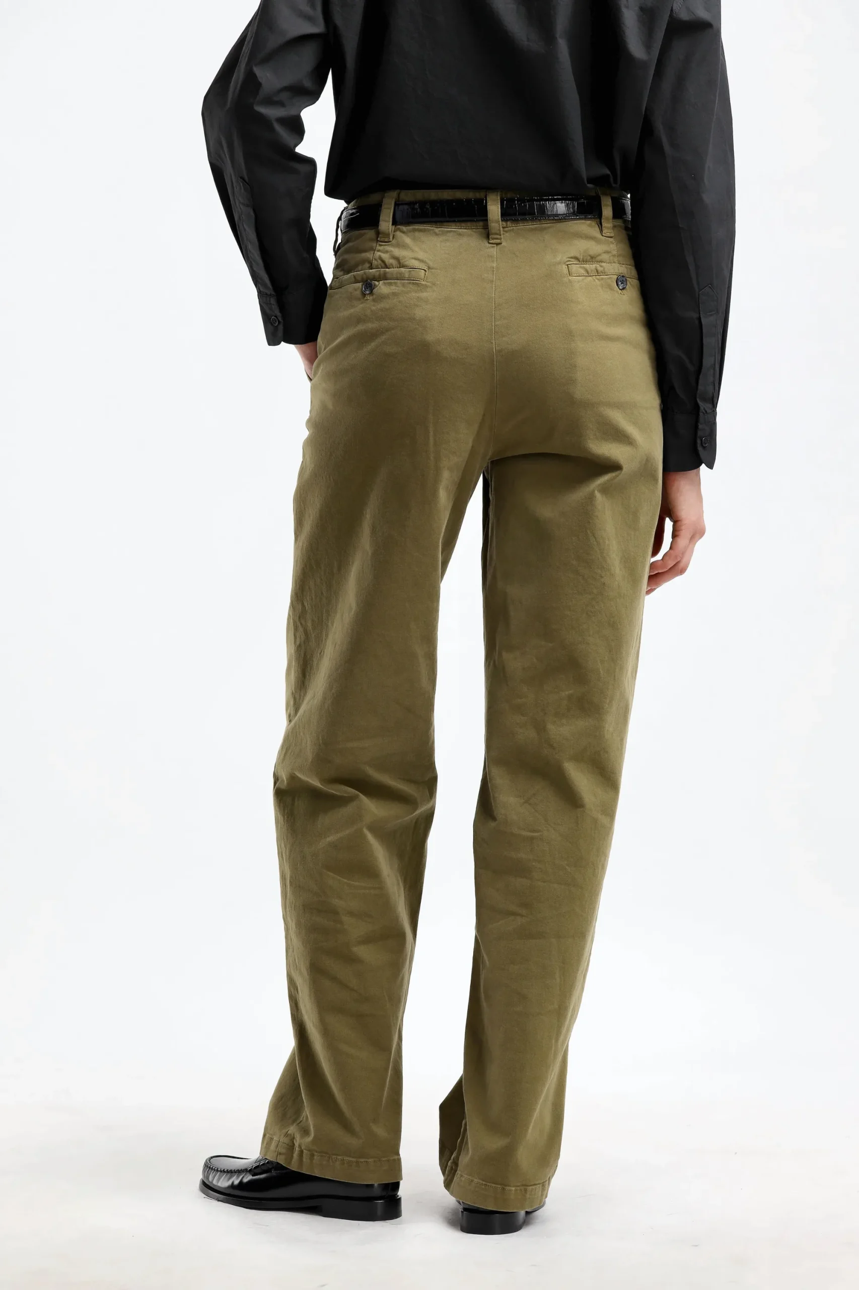 Femme Nili Lotan Pantalon Eliot Boy En Olive