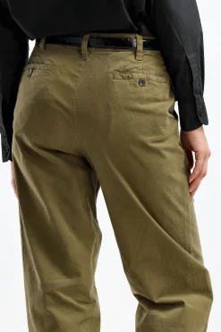 Femme Nili Lotan Pantalon Eliot Boy En Olive