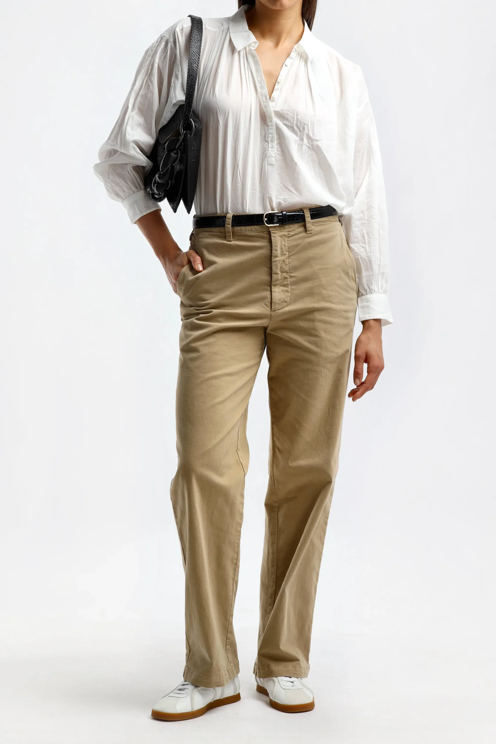 Femme Nili Lotan Pantalon Eliot Boy In Latte