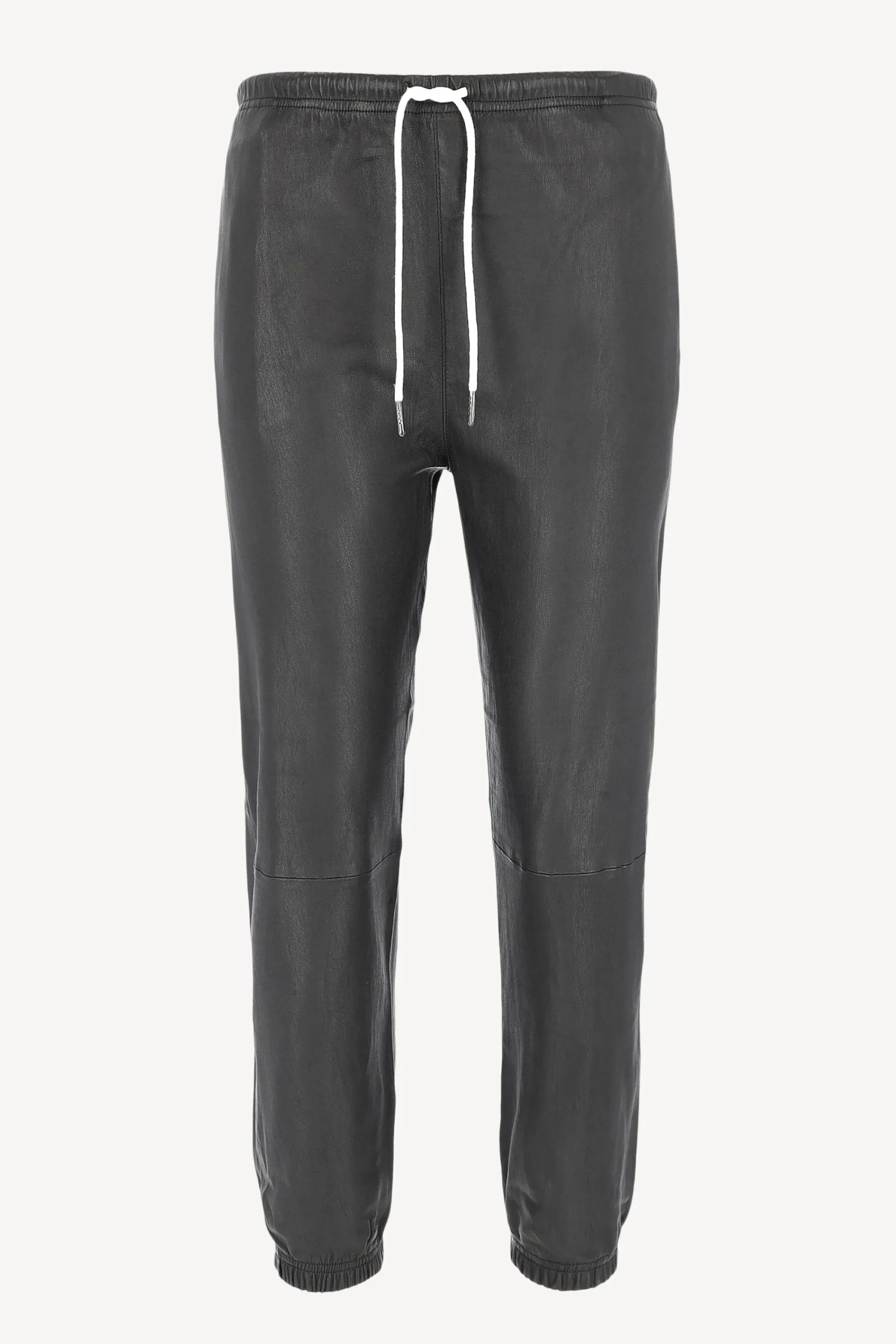 Femme SPRWMN Pantalon En Cuir Jogger En Noir