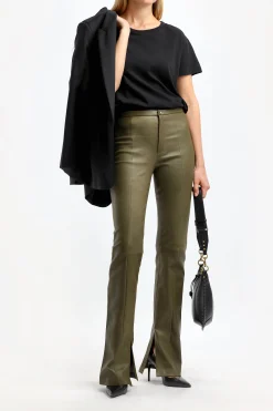 Femme Stouls Pantalon En Cuir Kam A Muse