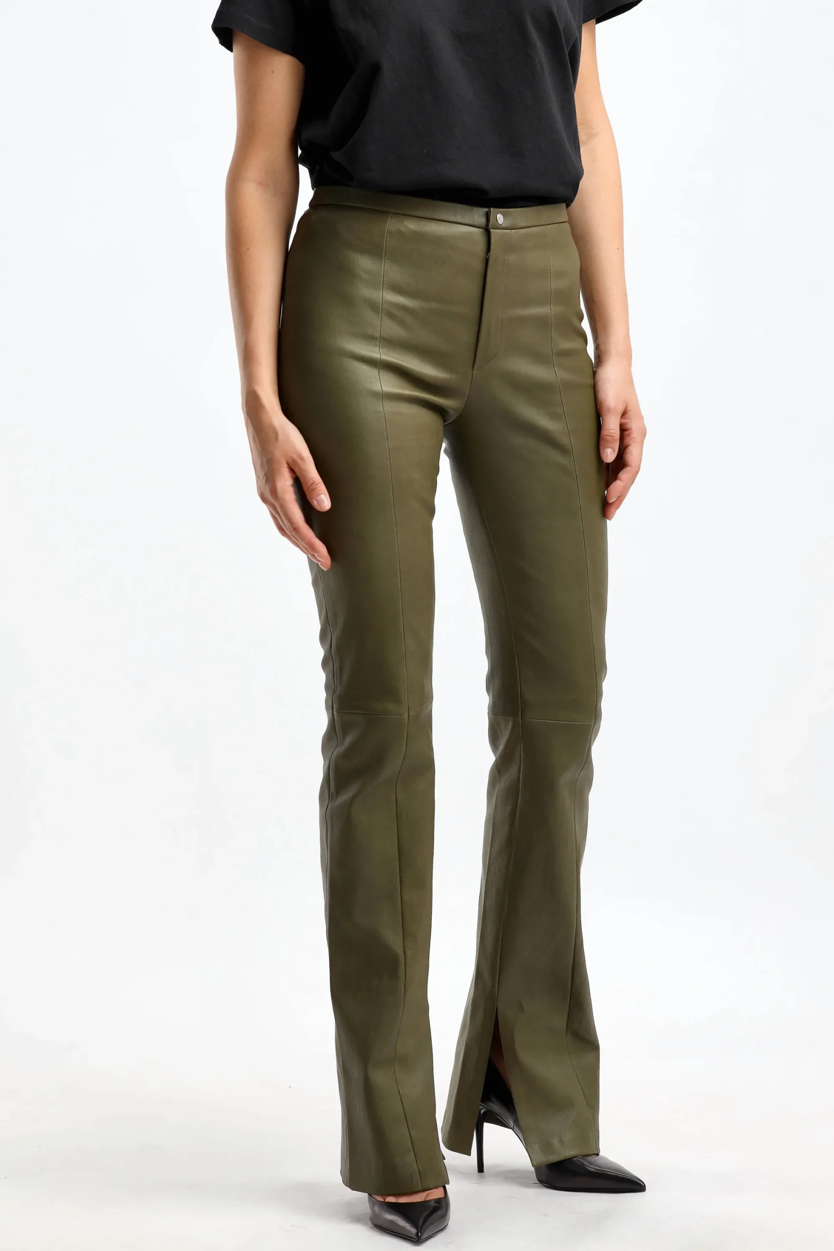 Femme Stouls Pantalon En Cuir Kam A Muse