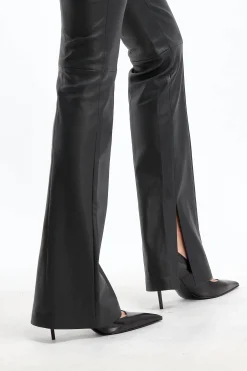 Femme Stouls Pantalon En Cuir Kam En Noir