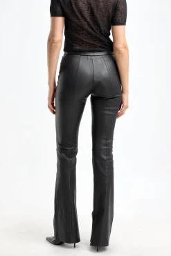 Femme Stouls Pantalon En Cuir Kam En Noir