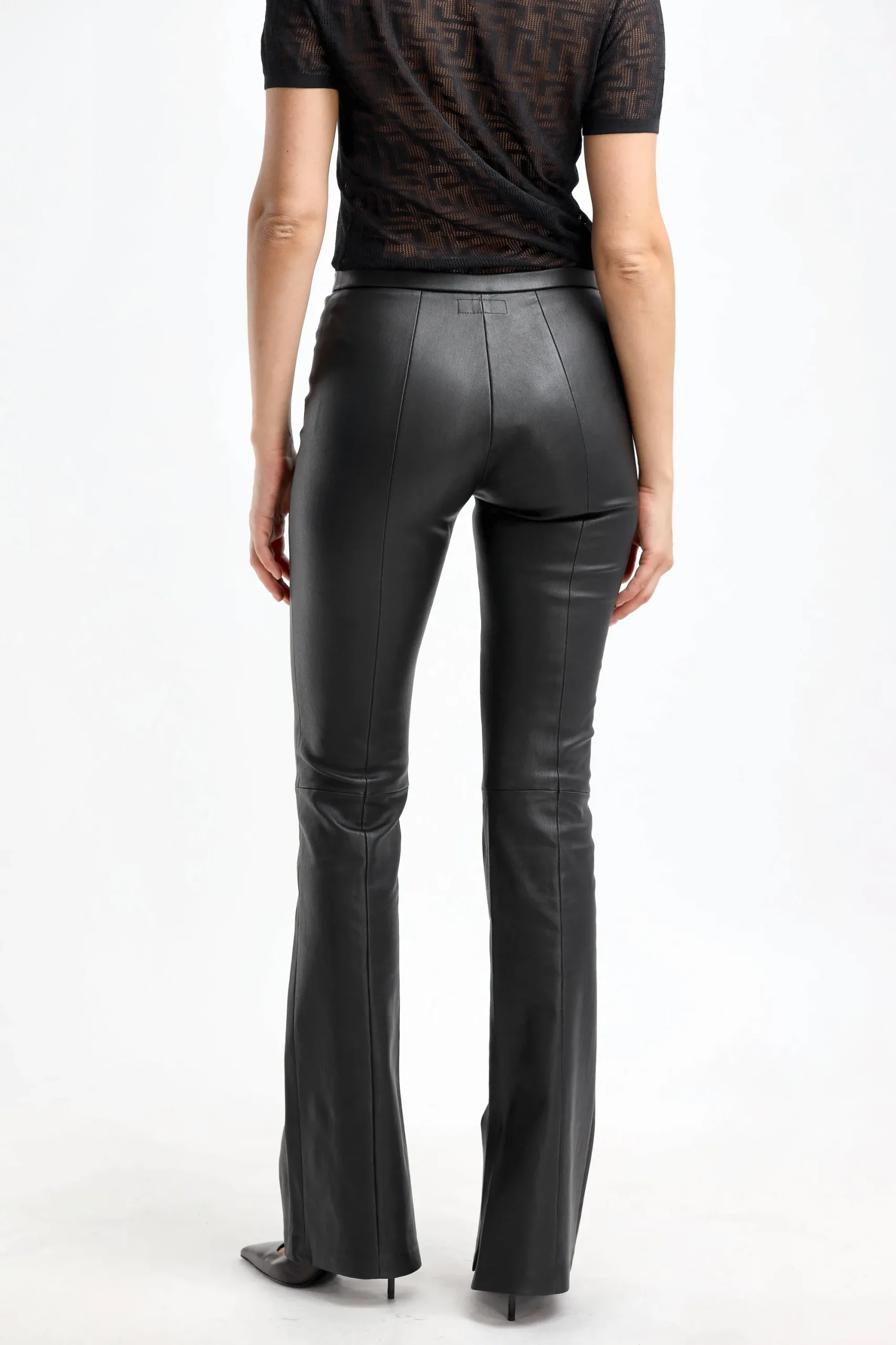 Femme Stouls Pantalon En Cuir Kam En Noir