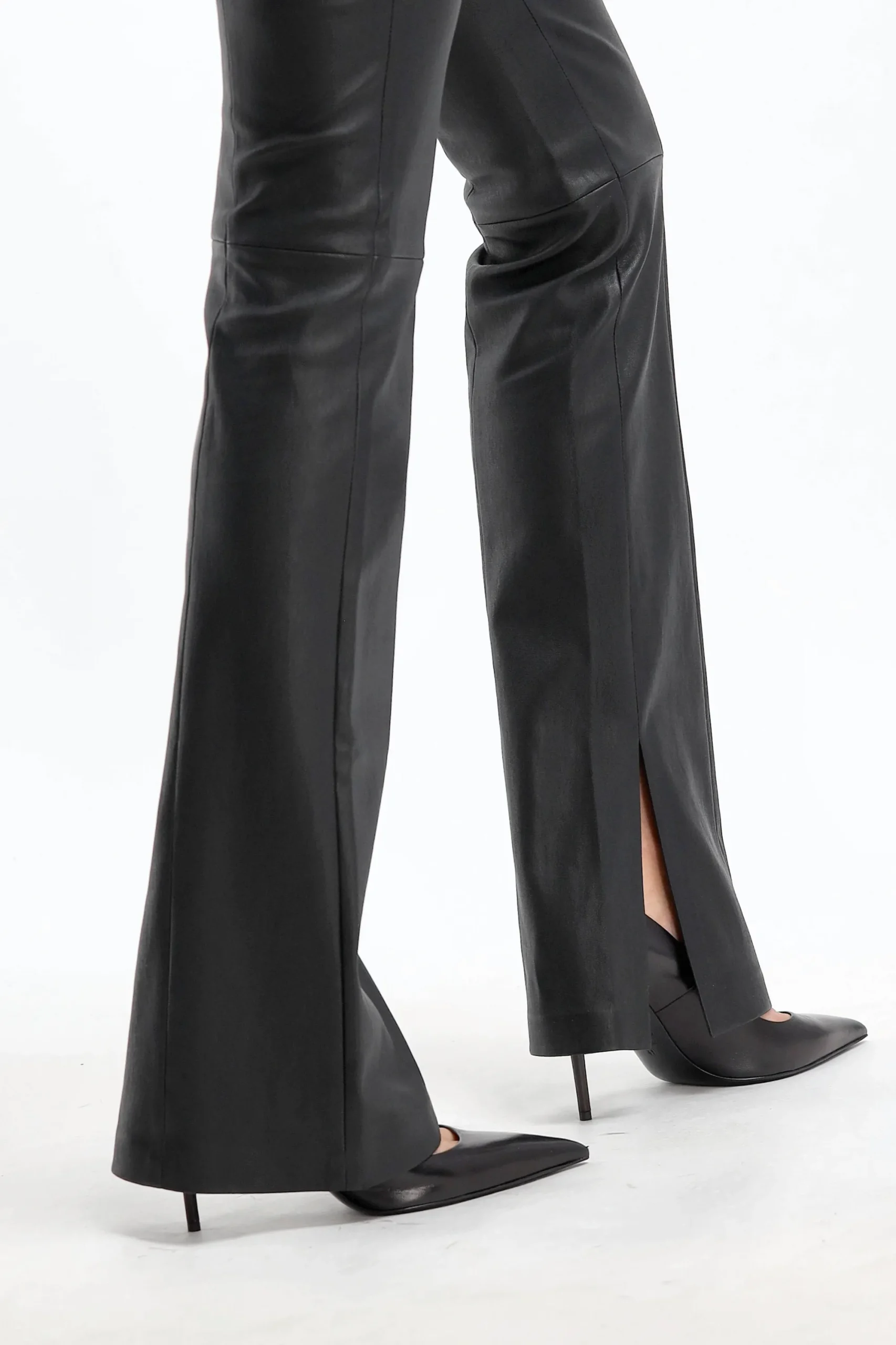 Femme Stouls Pantalon En Cuir Kam En Noir