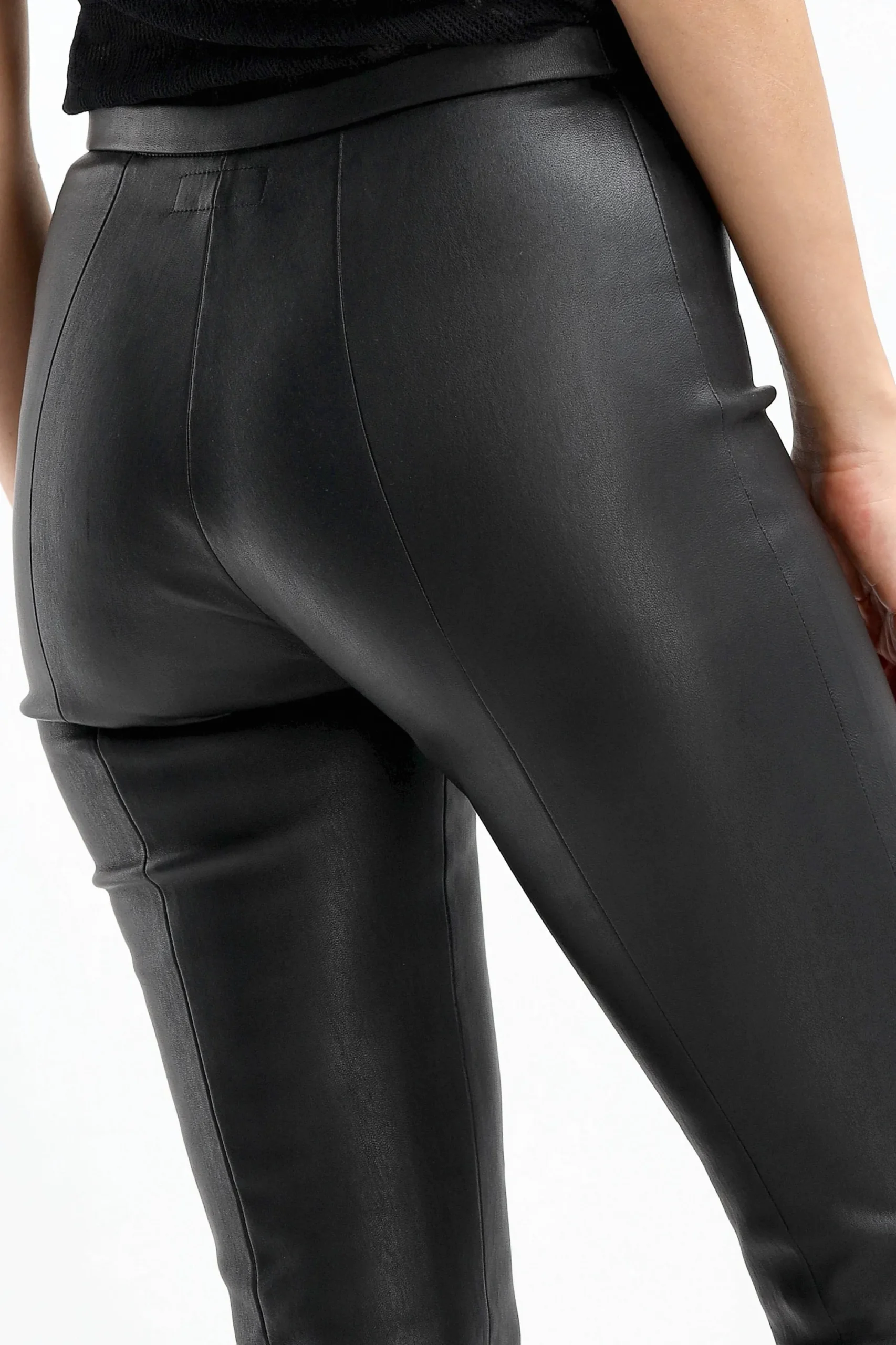 Femme Stouls Pantalon En Cuir Kam En Noir