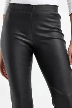 Femme Stouls Pantalon En Cuir Lisse Jp Twenty En Noir