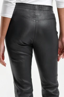 Femme Stouls Pantalon En Cuir Lisse Jp Twenty En Noir