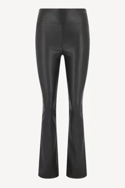 Femme SPRWMN Pantalon En Cuir Micro Flare En Noir