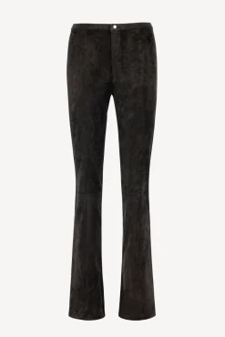 Femme Stouls Pantalon En Cuir Velours Kam En Noir