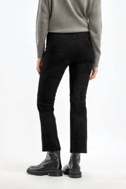 Femme Stouls Pantalon En Cuir Velours Jp Twenty En Noir