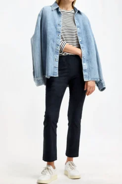 Femme Stouls Pantalon En Cuir Velours Jp Twenty In Notte