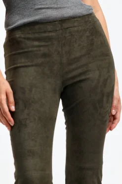 Femme Stouls Pantalon En Cuir Velours Jp Twenty In Saxo