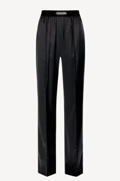 Femme Tom Ford Pantalon En Soie Noir