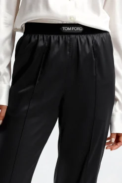 Femme Tom Ford Pantalon En Soie Noir