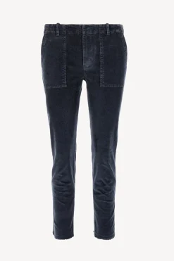 Femme Nili Lotan Pantalon En Velours Cotele Jenna Dans Dark Navy
