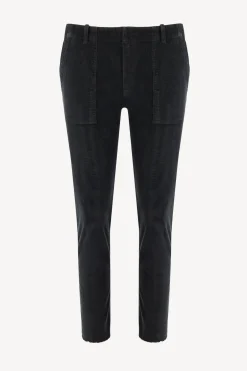 Femme Nili Lotan Pantalon En Velours Cotele Jenna In Jet Black