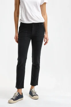 Femme Nili Lotan Pantalon En Velours Cotele Jenna In Jet Black