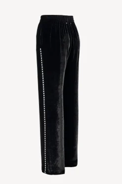 Femme Golden Goose Pantalon En Velours Journey En Noir