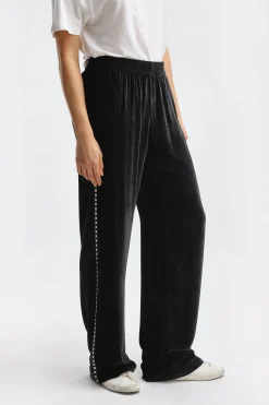 Femme Golden Goose Pantalon En Velours Journey En Noir