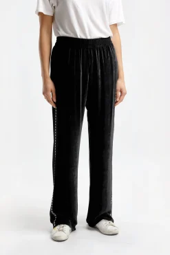 Femme Golden Goose Pantalon En Velours Journey En Noir